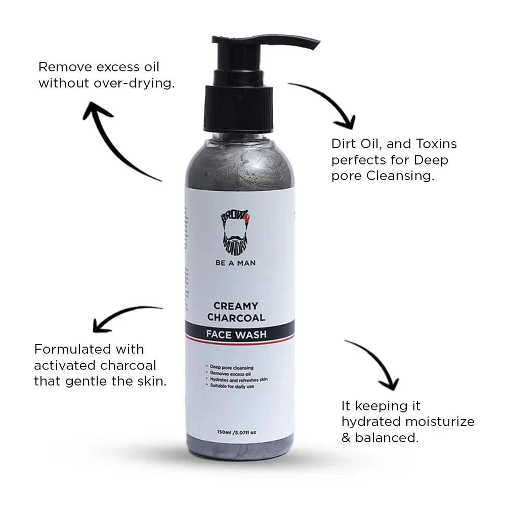 Creamy Charcoal Face Wash Brown Munday