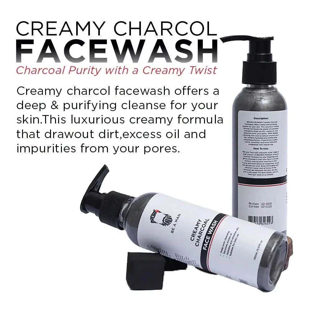 Creamy Charcoal Face Wash Brown Munday
